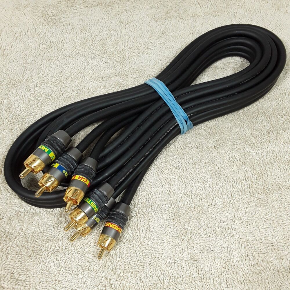 6ft Monster Video Cables 2CV High Resolution DVD Component RCA jack MonsterVideo